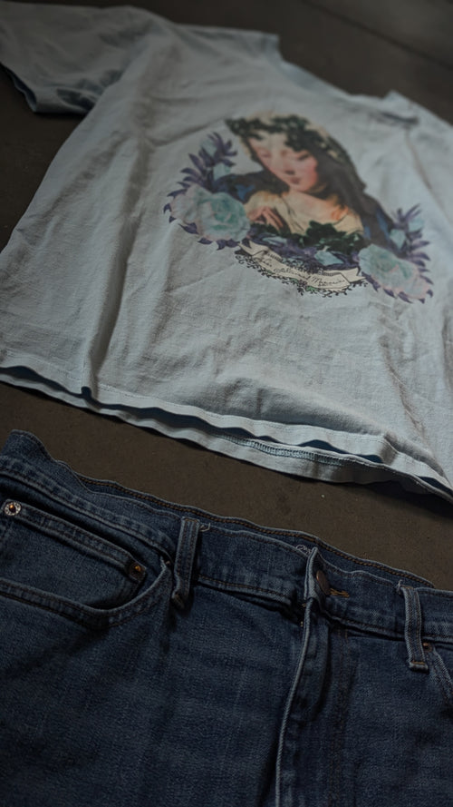 J-Crew Cutoffs W/Golf Graphic Tee