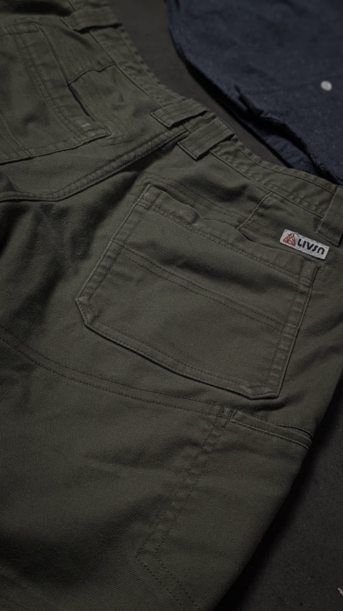 Heavy J-Crew Button Up W/Livsn Canvas shorts